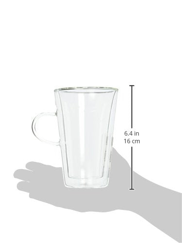Bodum Canteen Double Wall Glass Set, Mouth Blown Borosilicate Glass - 0.4 L, Pack of 2