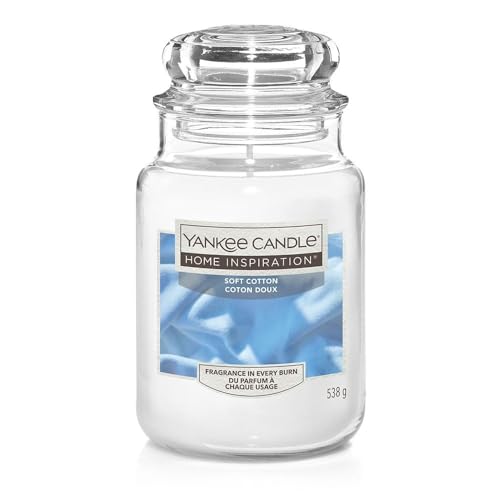 Yankee Candle Soft Cotton - Clean, comforting Scent of Soft, Fluffy Towels just Out of The Dryer - Large
