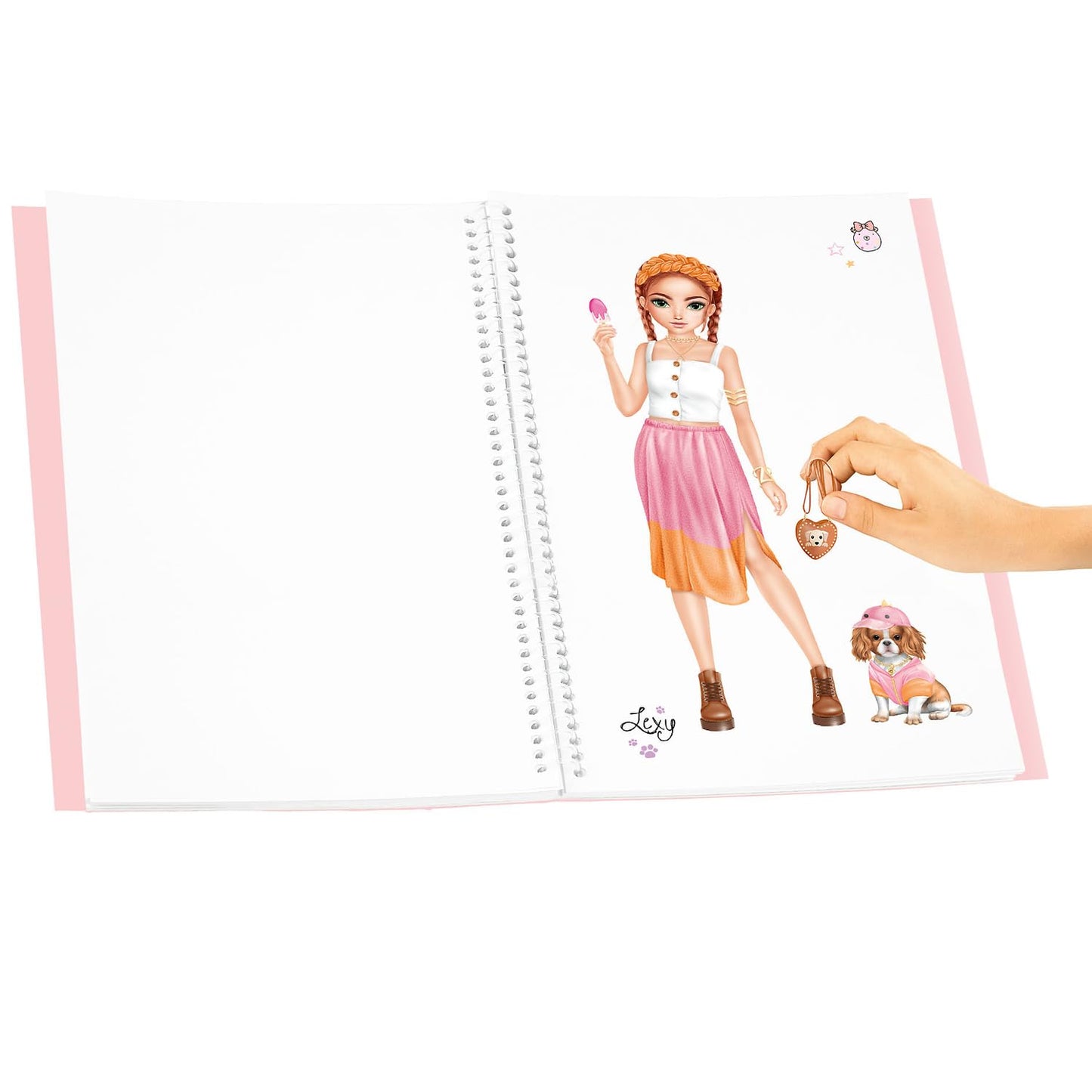Depesche 13486 TOPModel Dress Me Up - Sticker Book with 20 Pages Pre-Printed Model Motifs to Design Yourself incl. 7 Sticker Sheets