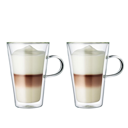 Bodum Canteen Double Wall Glass Set, Mouth Blown Borosilicate Glass - 0.4 L, Pack of 2