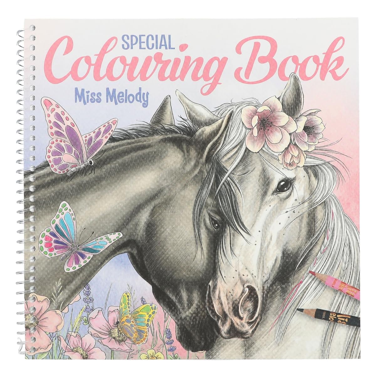 Depesche 12469 Miss Melody Special Colouring Book with 20 Dream Horses Designs for Colouring with Pencils or Freshwater Paint, Multi-Colour