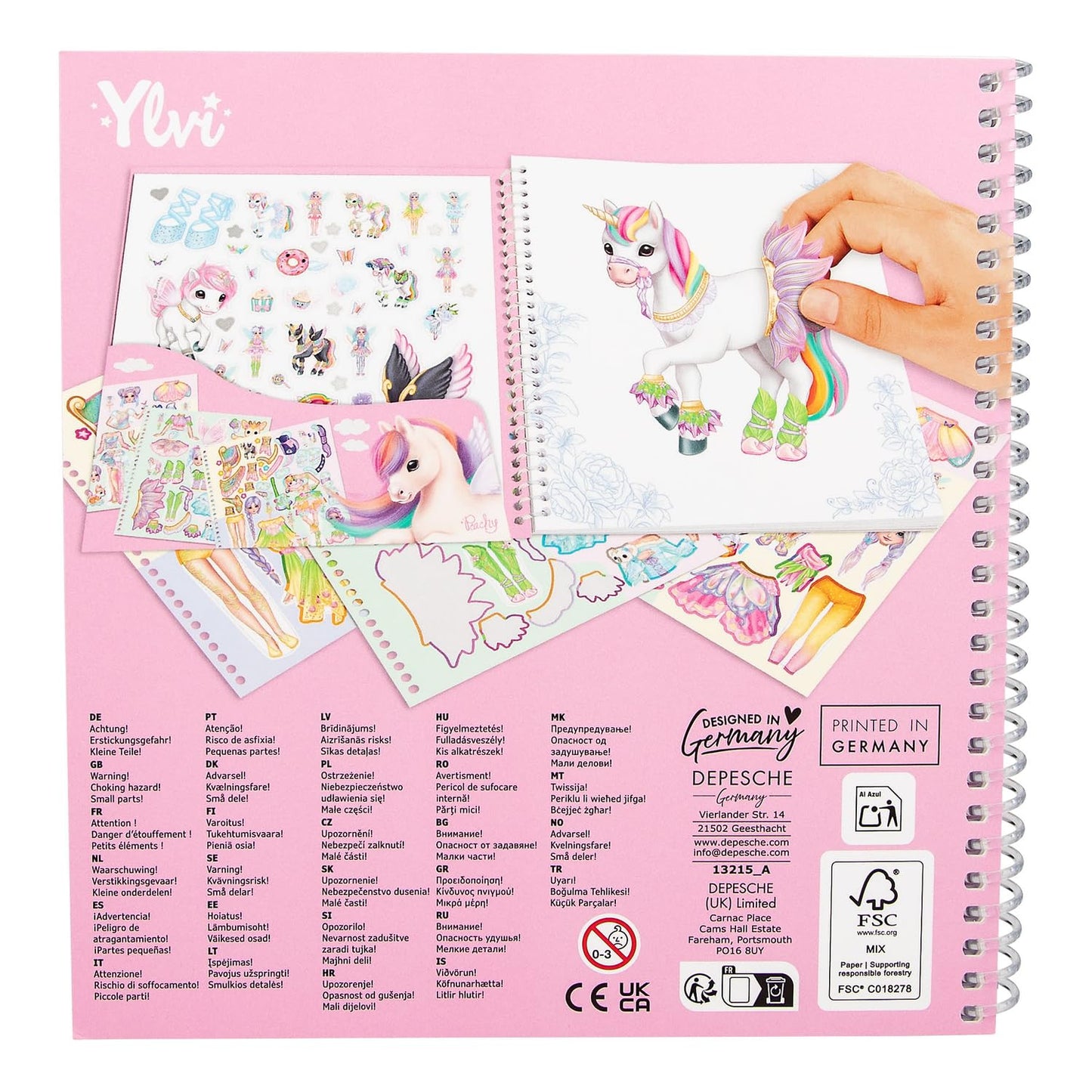 Ylvi Dress Me Up Stickerbook Rainbow Naya