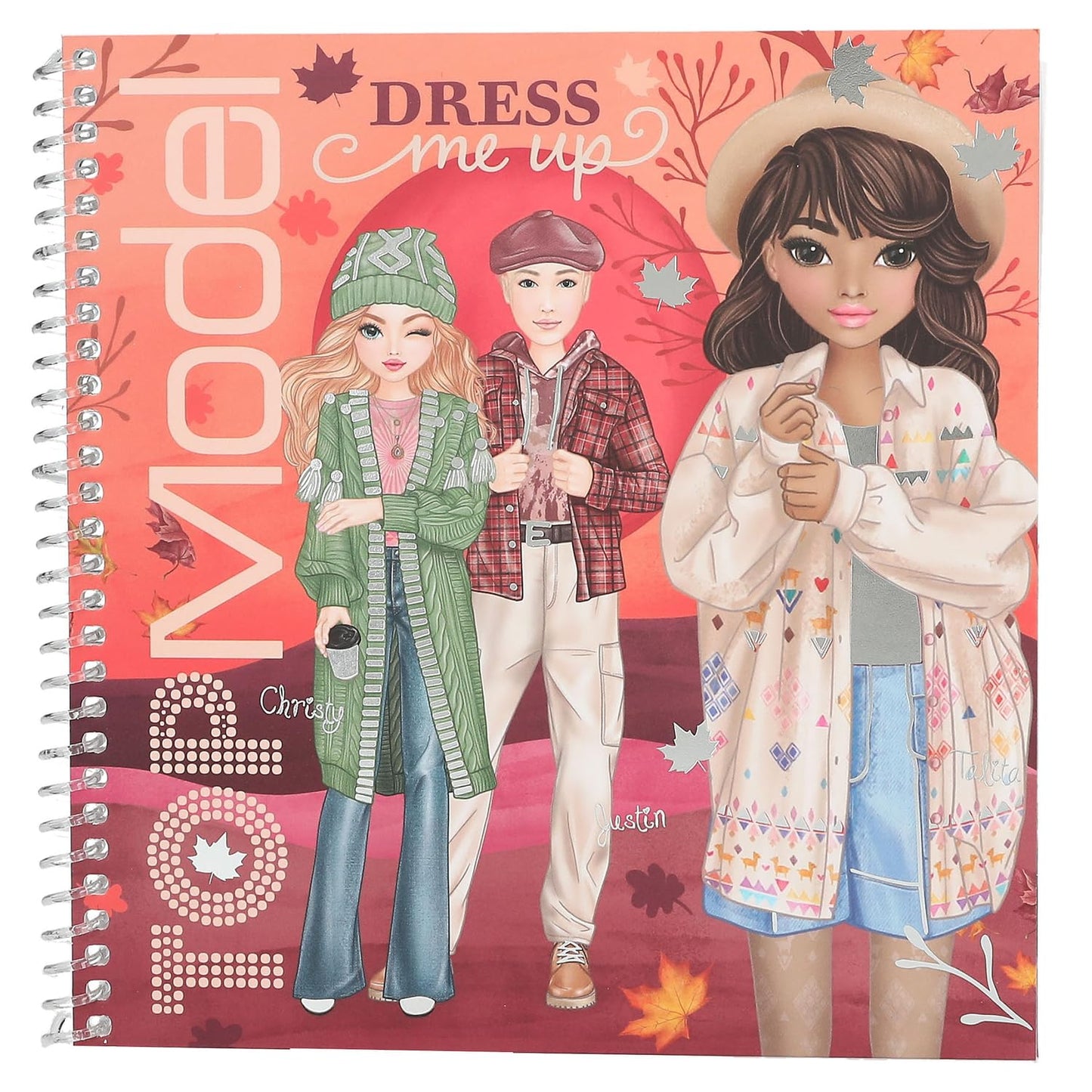 Depesche 13573 TOPModel Cosy-Book 24 Preprinted Pages to Create Outfits, Including 11 Sheets of Stickers, Paper, Multicolour, One Size