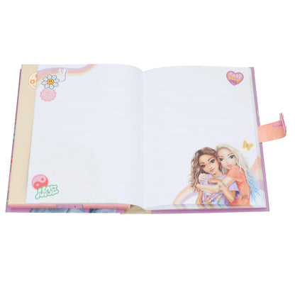 Depesche TOPModel Girl Power 13621 Diary with Number Code and Sound, Book in Pink, with Model Motif and 192 Lined Pages