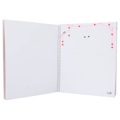 Depesche 12393 Create your TOPModel Wedding Special Sticker Book with 60 Pages to Create Beautiful Outfits, Includes Sticker Sheet, Stencil and Fabric Pattern Sheet