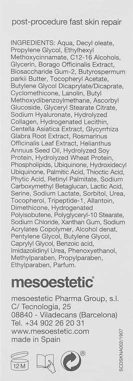 Mesoestetic Post-Procedure Fast Skin Repair 50ml
