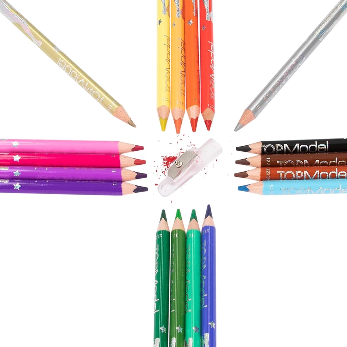 Depesche TOPModel 12215 Colouring Pencils Set of 18 with Sharpener for Painting and School