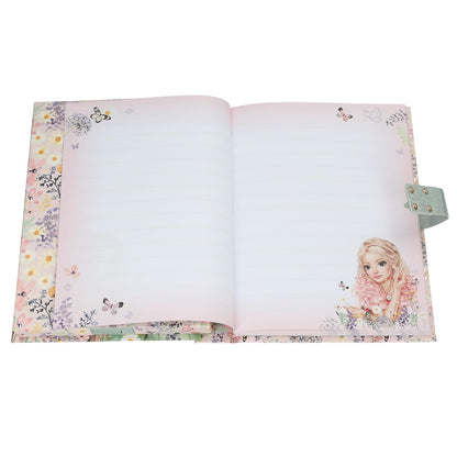 Depesche TOPModel Summer Feeling 13622 Diary with Number Code and Sound, Book in Pink, with Model Motif and 192 Lined Pages
