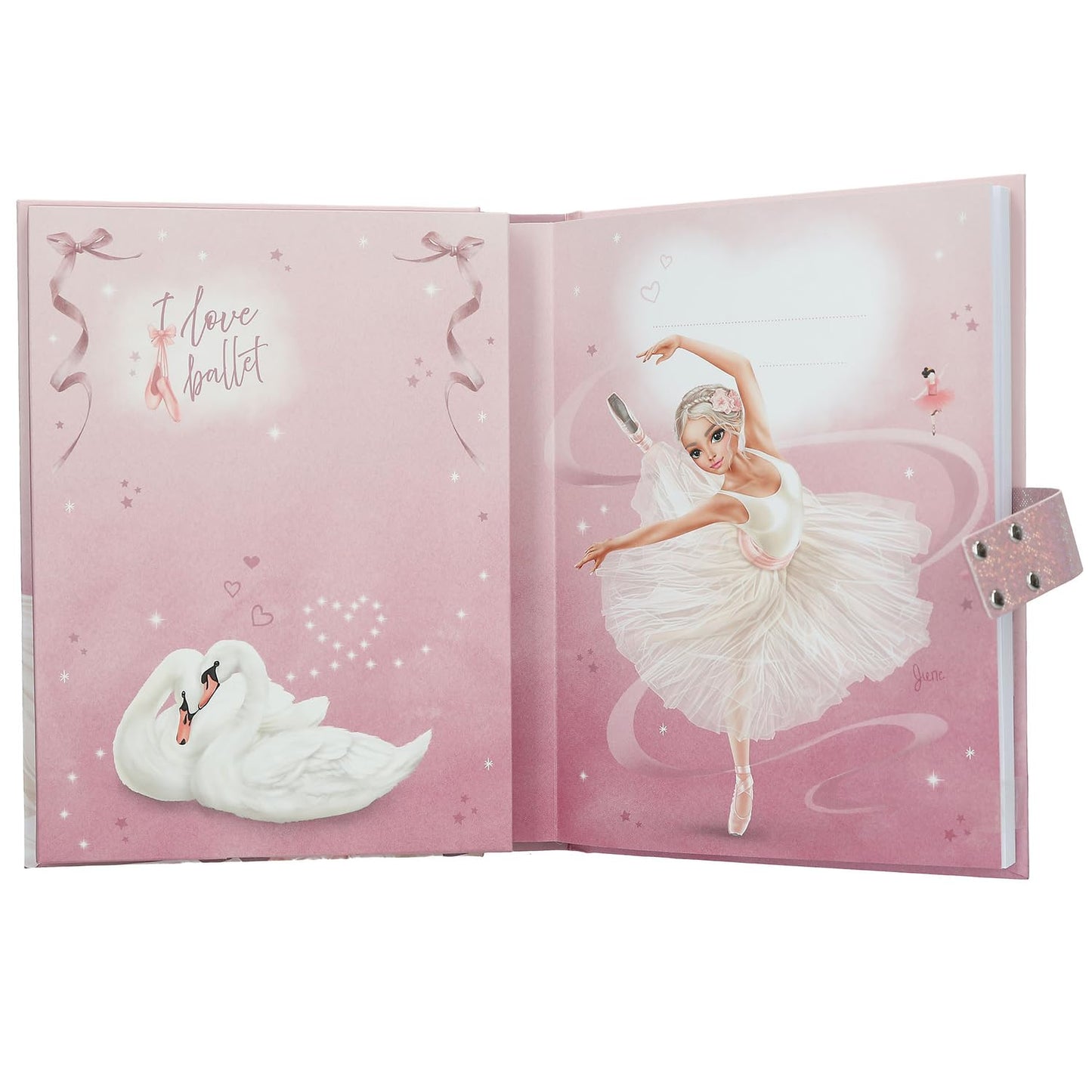 Depesche 13609 TOPModel Ballet Diary with Number Code and Sound, Book with 80 Lined and Colourful Illustrated Pages