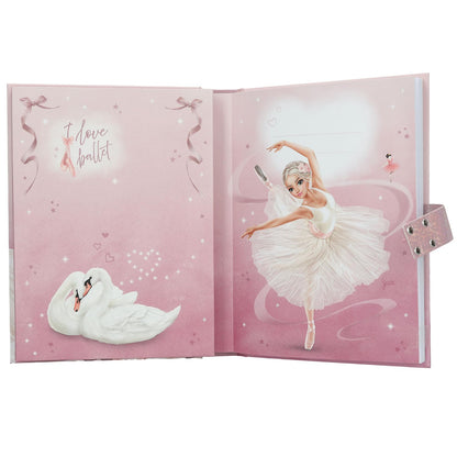 Depesche 13609 TOPModel Ballet Diary with Number Code and Sound, Book with 80 Lined and Colourful Illustrated Pages