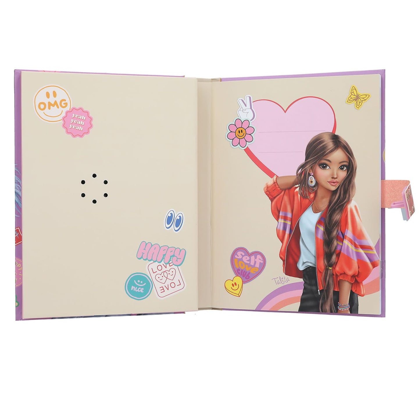 Depesche TOPModel Girl Power 13621 Diary with Number Code and Sound, Book in Pink, with Model Motif and 192 Lined Pages