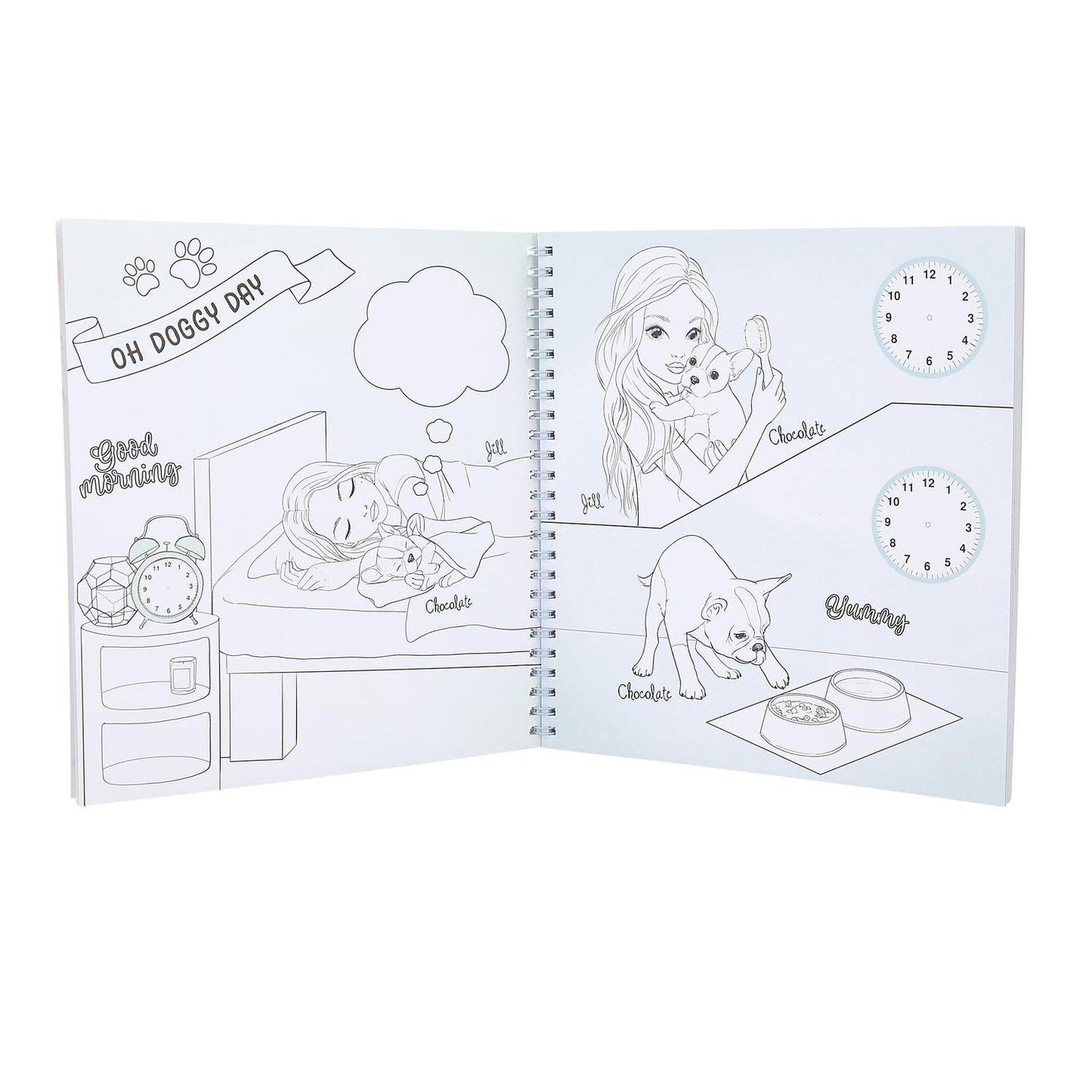Depesche TOPModel 13218 Create Your Doggy Colouring Book with 40 Pages for Designing Dogs Motifs Includes 5 Sticker Sheets Multi-Coloured