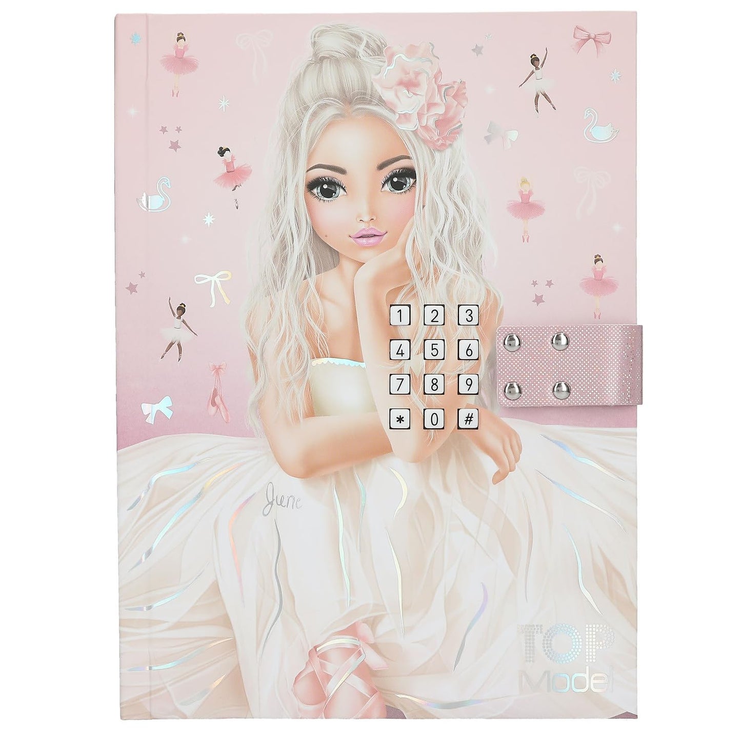 Depesche 13609 TOPModel Ballet Diary with Number Code and Sound, Book with 80 Lined and Colourful Illustrated Pages