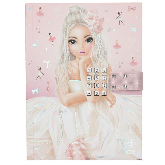 Depesche 13609 TOPModel Ballet Diary with Number Code and Sound, Book with 80 Lined and Colourful Illustrated Pages