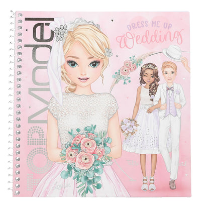 Depesche 13529 TOPModel Dress Me Up Colouring Book Set with 24 Pre-Printed Pages for Colouring, Includes 11 Sticker Sheets