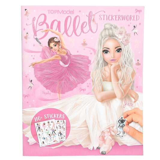 Depesche 13610 TOPModel Stickerworld Ballet Sticker Book with 20 Background Pages for Gluing, Includes 3 Double Pages Clothing and Accessory Stickers