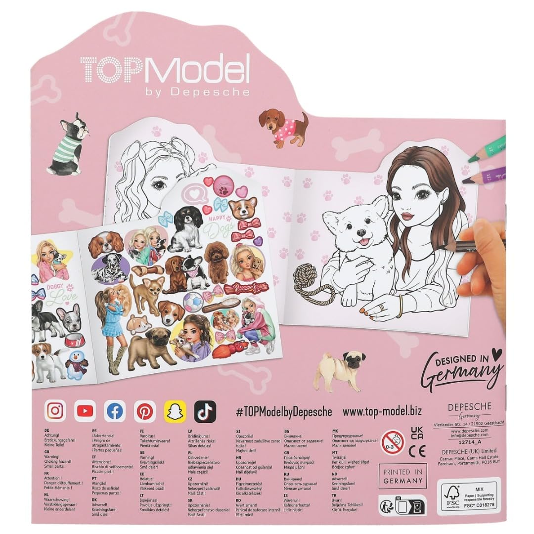 TOPModel Doggy Colouring Book Figural Kitty and Doggy