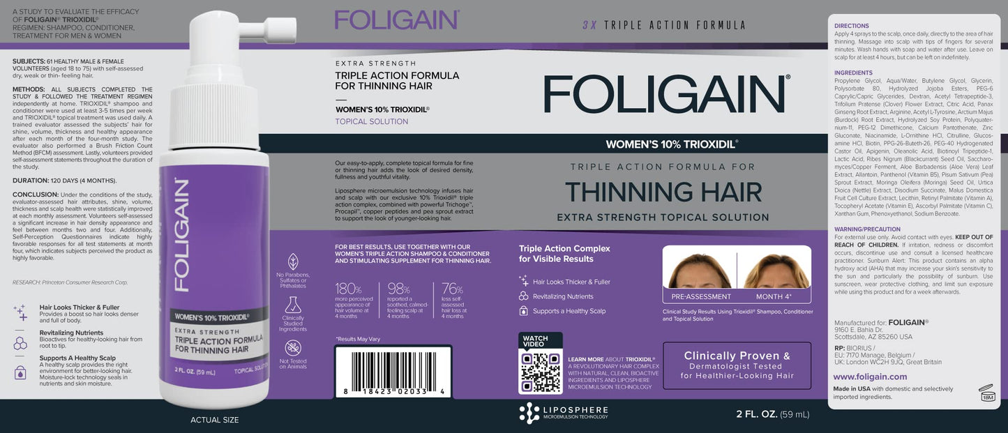 Foligain Womens HAIR REGROWTH TREATMENT with 10% Trioxidil