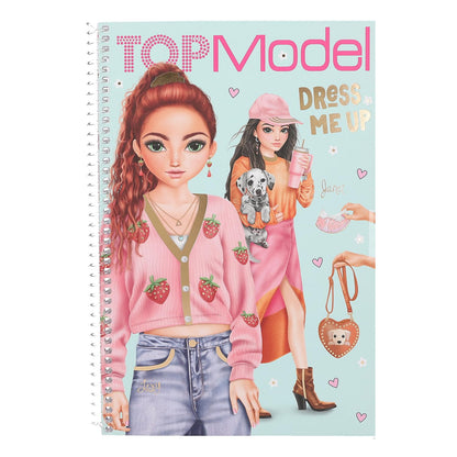 Depesche 13486 TOPModel Dress Me Up - Sticker Book with 20 Pages Pre-Printed Model Motifs to Design Yourself incl. 7 Sticker Sheets