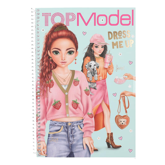 Depesche 13486 TOPModel Dress Me Up - Sticker Book with 20 Pages Pre-Printed Model Motifs to Design Yourself incl. 7 Sticker Sheets