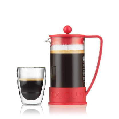 Bodum Brazil Coffee Press, 1 Litre, 8 Cup - Red