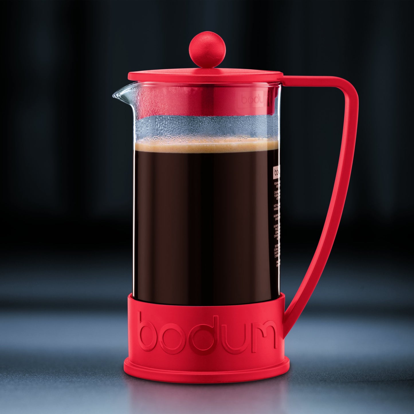 Bodum Brazil Coffee Press, 1 Litre, 8 Cup - Red