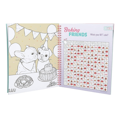 Depesche TOPModel Cake & Bake 13386 Colouring Book with Sequins, with 32 Pages for Designing Model and Baking Motifs, Includes 5 Sticker Sheets