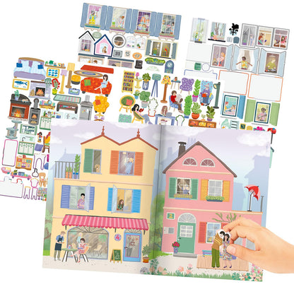 Depesche 13806 Create Your Sweet Home Sticker Book with 24 Pages for Designing Different Rooms, Includes More Than 420 Stickers