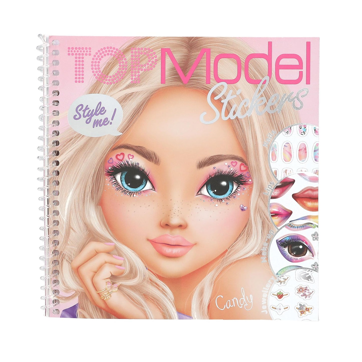 Depesche 13984 TOPModel Face Dress Me Up Sticker Book with 24 Pages Model Portraits for Decorating, Includes 7 Pages Accessory Sticker