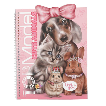 Depesche TOPModel 13736 Cute Animals Dress Me Up Sticker Book with 24 Pages Pet Motifs to Decorate with 7 Pages of Accessory Stickers