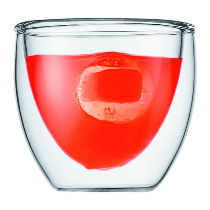 Bodum Double Wall Glass Set, 0.08 l, 0.35 l, 2 pcs, 4 Count (Pack of 1)
