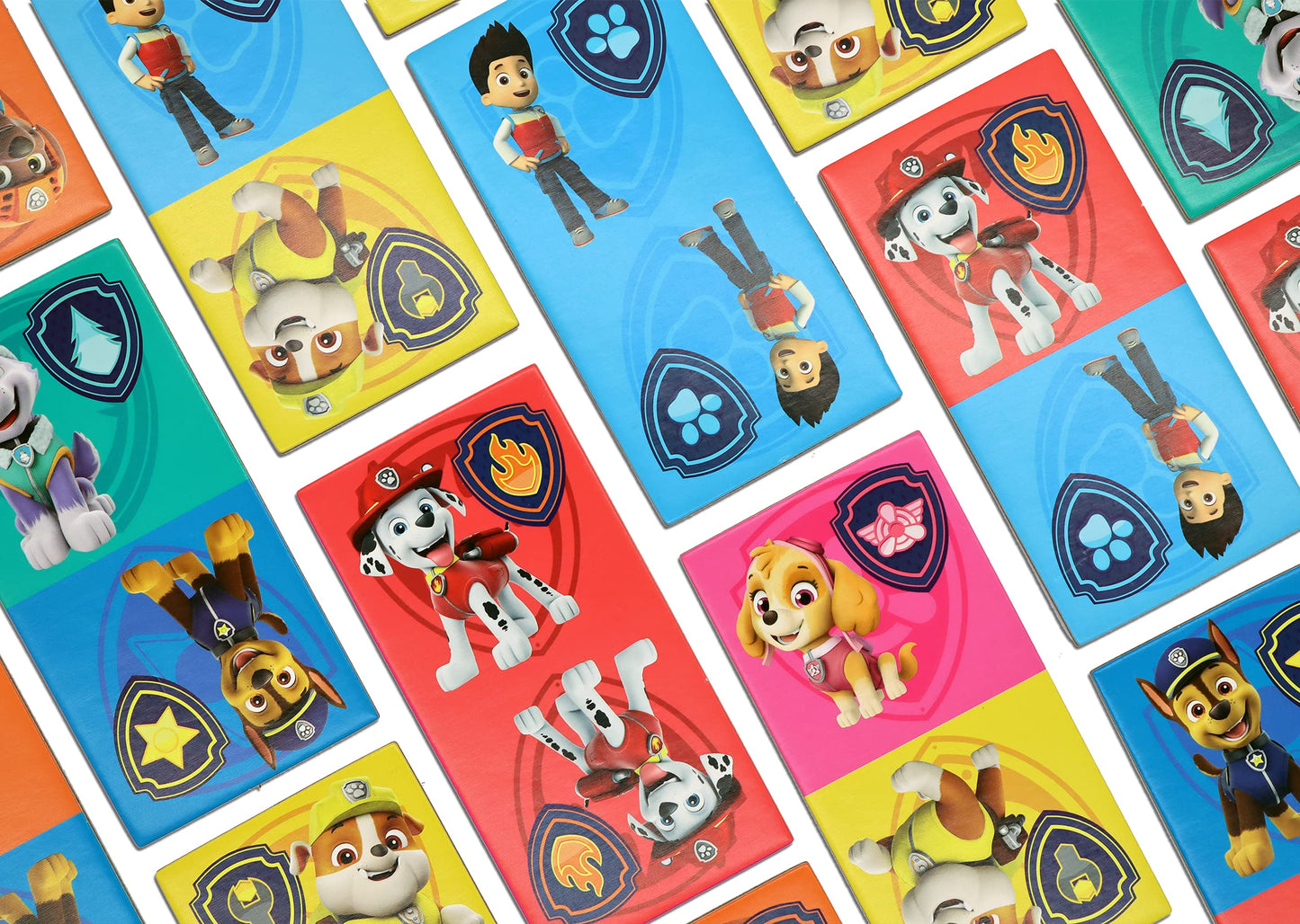 Shuffle Paw Patrol Number Learning Game | 28 Fun Dominoes | Make a Match with the Paw Patrol Team | Great Gift For Kids Aged 3+,Blue