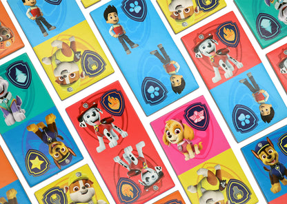 Shuffle Paw Patrol Number Learning Game | 28 Fun Dominoes | Make a Match with the Paw Patrol Team | Great Gift For Kids Aged 3+,Blue