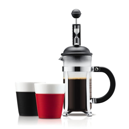 BODUM 1913-01 Caffettiera 3 Cup French Press Coffee Maker, Black, 0.35 l, 12 oz